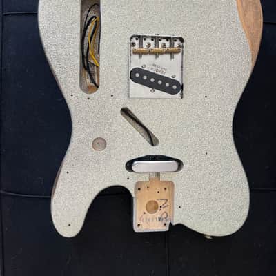 Fender Brad Paisley Road Worn Telecaster Body 2017 - 2020 - Silver Sparkle image 3