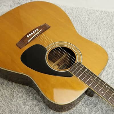 Rare Vintage 1975 made Black Label Yamaha FG-300J Black Label Acoustic Guitar Made in Japan image 2