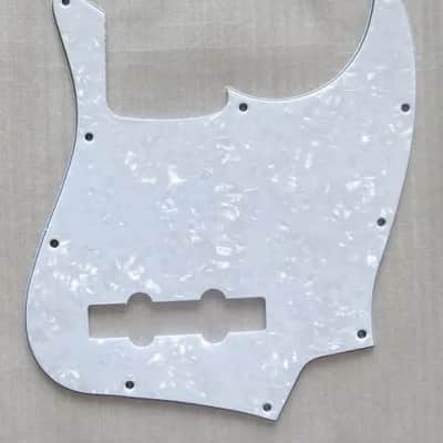 Fender Jazz Bass Pickguard , White Pearloid by Budreau Guitars image 2
