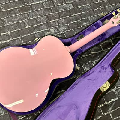 Epiphone J-180 LS Jumbo Ac/El Inspred by Gibson Pink w/Case Auth Dlr #266 image 16