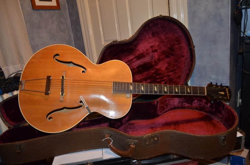 Epiphone Blackstone archtop acoustic 1940's Natural, project guitar. image 1