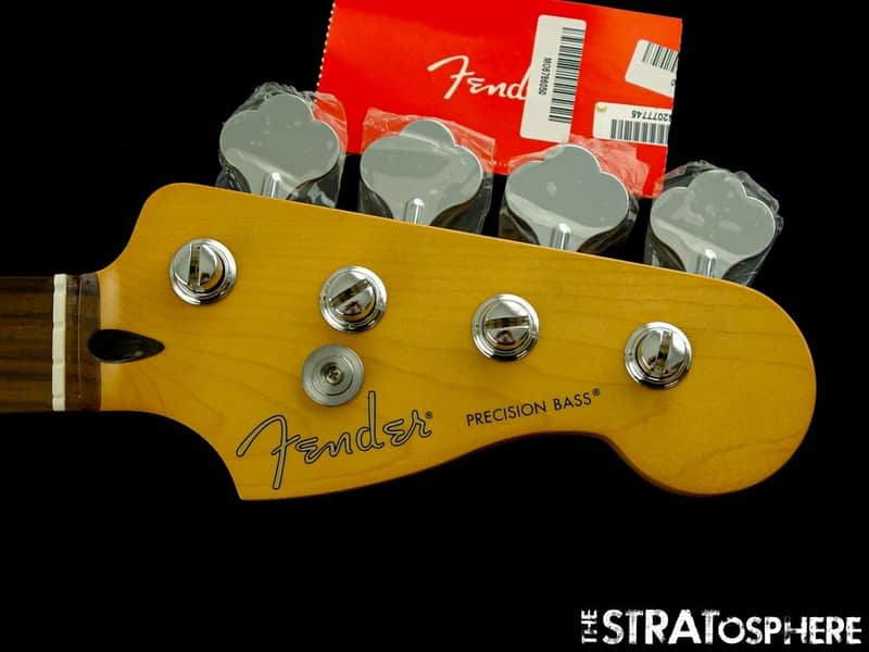 Fender Player II Precision P BASS NECK w TUNERS, Rolled Edges Slab ROSEWOOD.