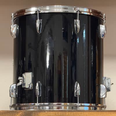 1986 Yamaha 8000 Tour Custom Piano Black Lacquer 12/13/16/22 Drum Kit image 14