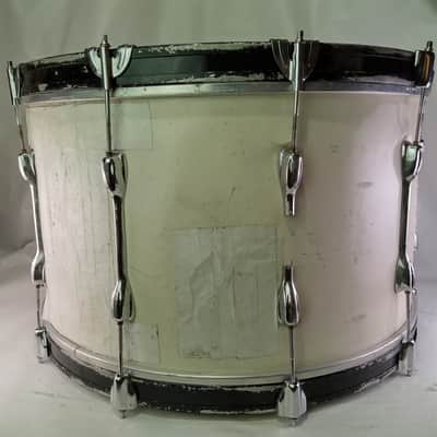 Slingerland 14x24" Bass Drum 3Ply Maple/African Mahogany Vintage 70s White Gloss image 5