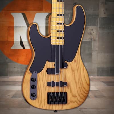 Schecter Model-T Session Left-Handed Electric Bass - Aged Natural Satin (2849) image 1