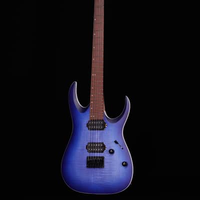 Ibanez RGA42 Flame Maple Top, Mahogany Electric Guitar, Blue Lagoon Burst Flat image 7