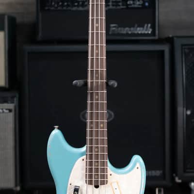 Fender JMJ Road Worn Mustang Bass - Faded Daphne Blue with Gig Bag image 5