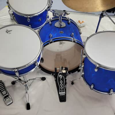Gretsch Catalina Club 20/12/14 Drum Kit – Blue Satin Flame – Complete Turn-Key Set w/ Zildjian Cymbals – Barely Used image 3
