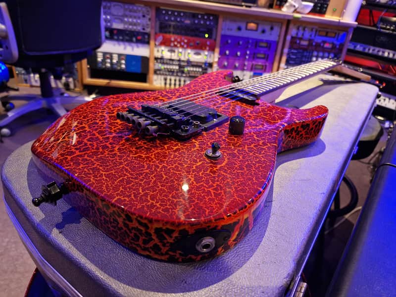 RARE 1988 Jackson USA Custom Shop Limited Edition Lava Crackle American Super Strat Pre-Fender Signed Guitar image 1