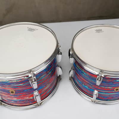 1968 Ludwig 4-Piece Psychedelic Red Drums #59132 image 17