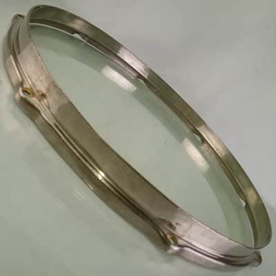 Leedy 14"Stick-Chopper Nickel-Brass Snare Drum/Tom Batter Rim/Hoop Double-Flange image 3