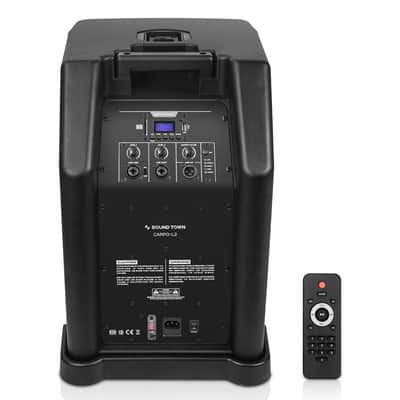 CARPO-L2SWM01 | Portable PA/DJ System w/ 12" Powered Subwoofer, 8 x 3" Column Speaker and Two UHF Wireless Microphones image 2