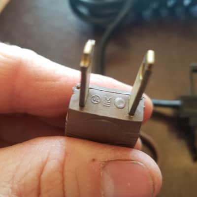 me one (1) 117V Power Cord Electric Cable cut Vintage non-polarized black, grey, brown 1940s-1960s image 4