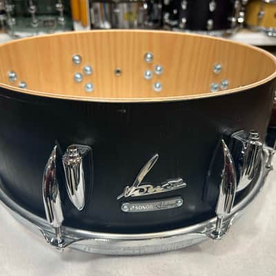 Sonor Vintage Series 5 3/4"X14" Snare Drum (314T-12184) new - Black Matte Lacquer image 8