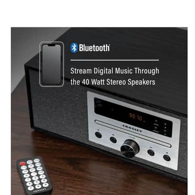 Crosley CR3504A Finn Bluetooth Radio CD Player - Black-NEW image 8