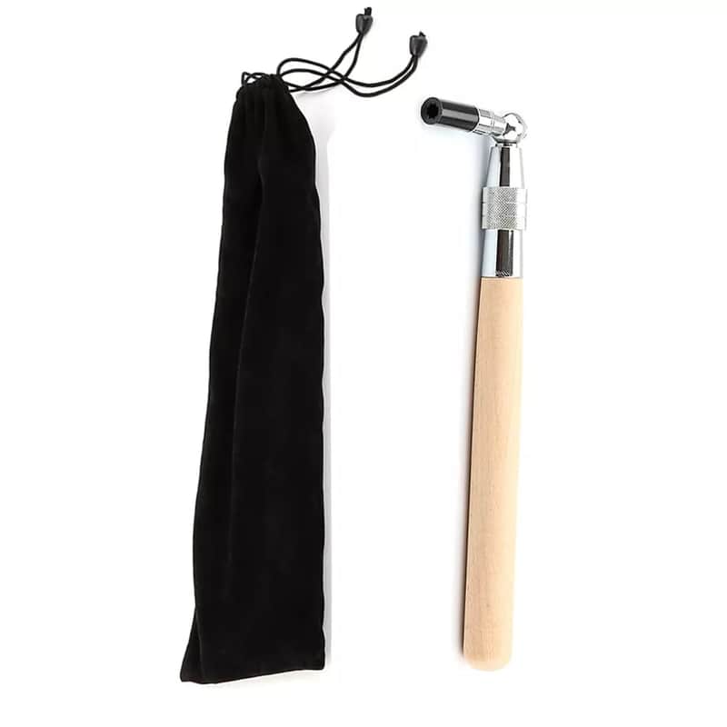 Piano Tuning Hammer Lever – Solid Wood Handle Tuning Wrench with Velvet Storage Bag for Precision Piano Maintenance image 1