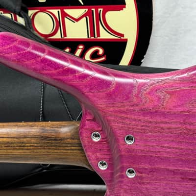 Warwick Pro Series Teambuilt GPS1485 07PA ASH FR Corvette $$ Double Buck 5-string Bass with COA + Gig Bag 2022 - French Violet Transparent Satin image 14