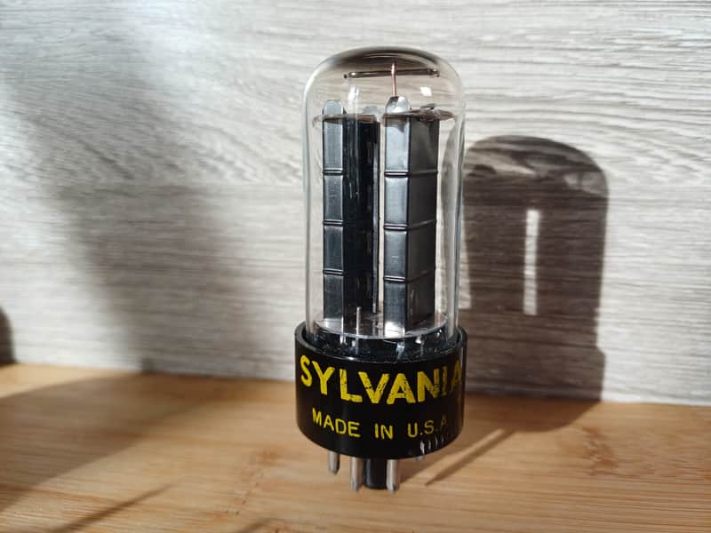 Rare 1957 Sylvania 5Y3 GT   5Y3GT BLACK BOX PLATE, balanced and super STRONG. Bild 1