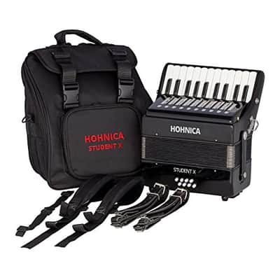 Hohner 30-Key Student X Piano Accordion - Black (STUX) image 4