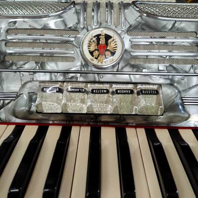 Soprani di Silvio Piano Accordion. Fully Refurbished, LMM, 41 KEYS/120 BASS, New Straps, New Case. image 9