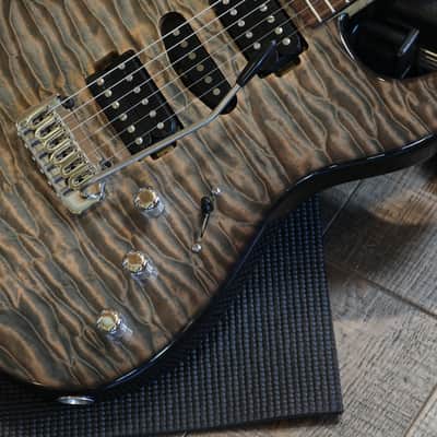 2013 Chris Campbell Custom Shop Super Strat Owned & Played by Fish Electric Guitar Grey Quilt + OHSC image 6