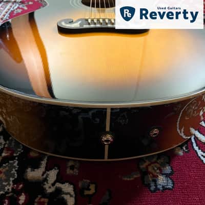 2016 Epiphone EJ-200SCE/VS Sunburst Jumbo Acoustic-Electric Guitar w/Case image 7