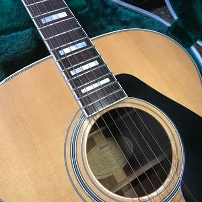 Yamaha CJ-838S vintage jumbo acoustic guitar made in Taiwan 1979-1981 in excellent condition with road runner hard case image 9