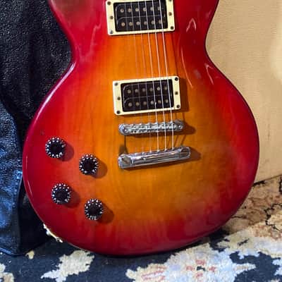 Cort CR-100 MIK Lefty Singlecut 1990s? - Cherry 🍒 Sunburst image 1