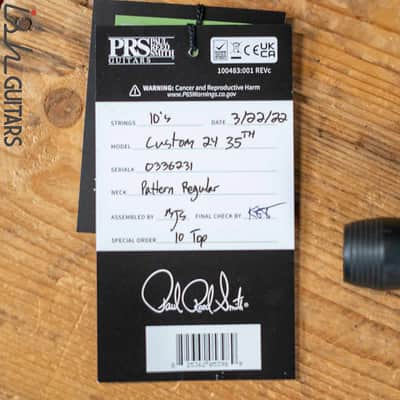 PRS Custom 24 35th Anniversary 10 Top Grey Black Fade w/ Black Back image 13