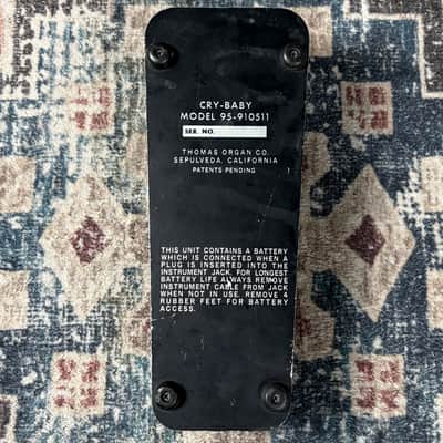 1973 Thomas Organ Crybaby 95-910511 Vintage Wah W/ TDK Inductor Guitar Effect Pedal! image 6