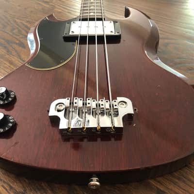 Gibson Left Handed EB-0 1971 Cherry Red with Gibson Gig Bag image 5