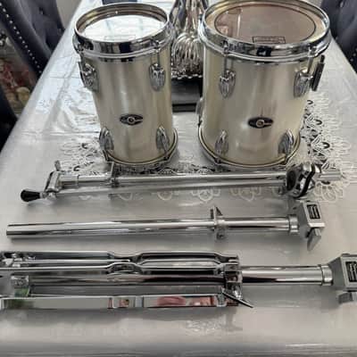 Slingerland Magnum 1979 Silver Mist Power toms 6x10, 8x10 w/Stand XLNT Cond! image 11