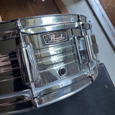 Vintage 1970s Pearl Model B4514 Chrome Over Brass Snare Drum (Stewart Copeland) 5 x 14 image 2