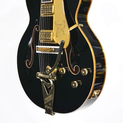 Gretsch G6136TG Pro Players Edition Falcon Gold Hardware Ebony Fingerboard 2022 Black image 3