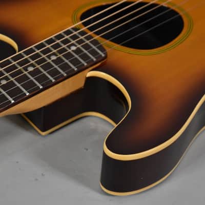 1980s Kramer Ferrington Sunburst Finish Left-Handed Acoustic Electric Guitar image 5