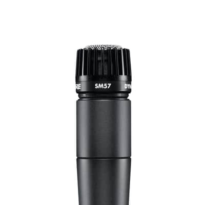 Shure SM57 Cardioid Dynamic Instrument Microphone - Black/Black image 1