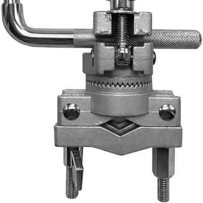Cowbell Mount Accessory Multi Clamp – Chrome Percussion Clamp for Cowbells, Jam Blocks & Drum Accessories, Rotating Fastener, Fits 3/8" to 1 1/4" Drum Hardware image 2