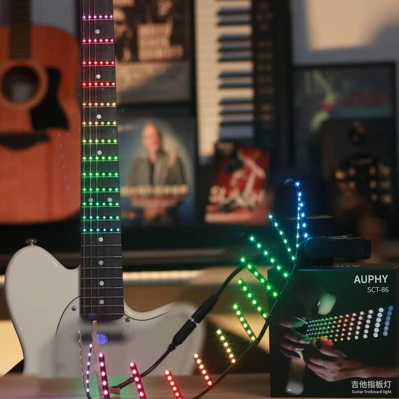 LED Guitar Fretboard Light Strip – 12 Scale Learning Modes + 6 Stage Lighting Effects image 1