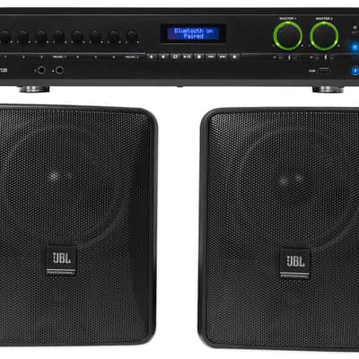 JBL VMA2120 2-Channel/Restaurant 2-Channel Amplifier+(2) JBL Black Wall Speakers image 1