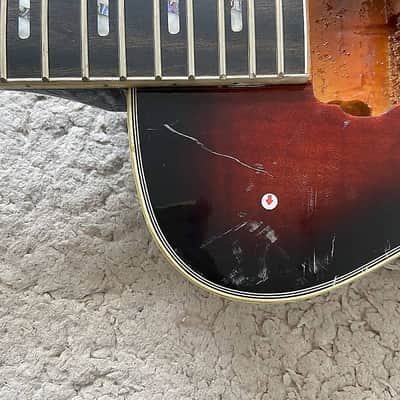 Red Burst Single Cut Guitar Body, Rosewood Fingerboard Neck DIY Project image 11