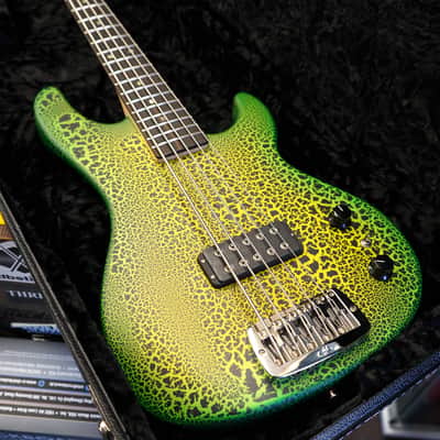G&L USA Custom Shop Kiloton-5 Black Crinkle Over Yellow Greenburst 5-String Electric Bass Guitar w/ Deluxe Black Tolex Case (2025) image 6