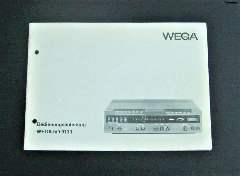 WEGA deutsche original BEDIEN-Anleitung für HiFi-Receiver 3130 ~~ downlaod oder Drucksache per Post image 1