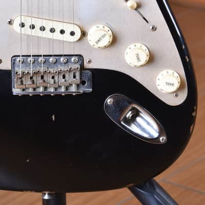 Fender Custom Shop Stratocaster 1956 Closet Classic Fat Roasted Neck Limited Edition Aged Black image 14