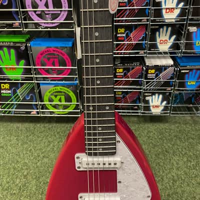 Vox Mini MKIII travel guitar teardrop shape in loud red finish image 16