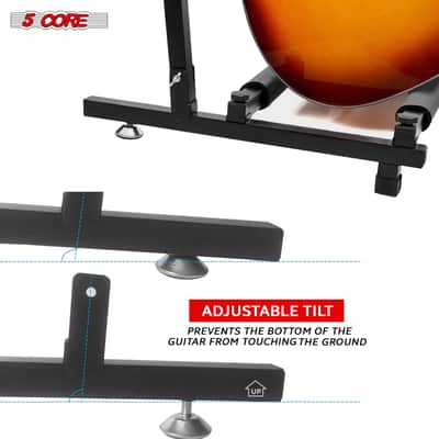 5 Core Multi Guitar Rack Stand Floor 3 Slot Adjustable Flying V Guitars Holder image 2