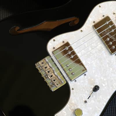 2012 Fender FSR Telecaster Deluxe '72 Reissue Thinline Semi-Hollow Electric Guitar Black + OHSC image 4