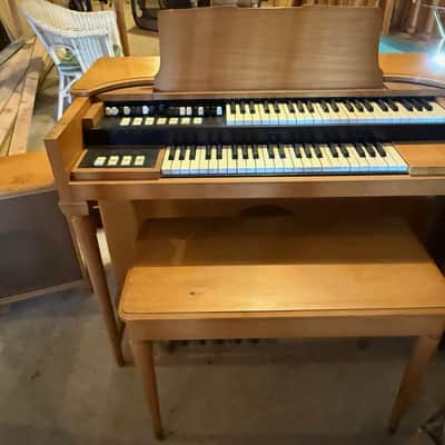 Hammond M3 Organ 1958 Blonde with External Speaker image 1