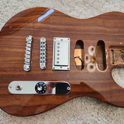 Loaded Fender Warmoth Telecaster tele body Esquire Nashville HSS roasted swamp ash walnut finish tune-o-matic image 2