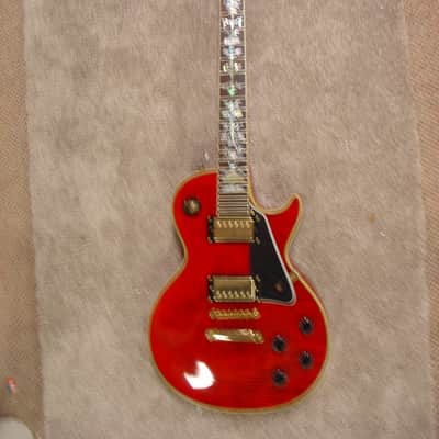Custom Custom LP style guitar ! MOP Inlays ! Nice Top ! 1990 Various image 1