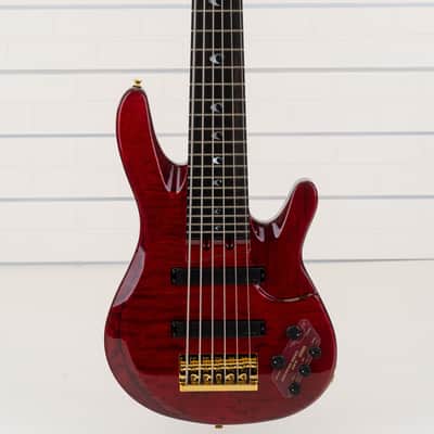 Yamaha TRBJP2 John Patitucci Signature 6-String Bass Guitar, Ebony Fingerboard, Trans Dark Red image 1
